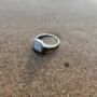 Silver Matte Signet Horizon Ring For Men Mens Pinky Rings, thumbnail 1 of 12