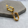 U Shaped Ribbed Earrings, thumbnail 1 of 3