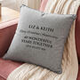 Personalised Ruby Wedding Anniversary Cushion, thumbnail 2 of 4