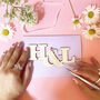 Personalised Entwined Letters Wedding Card, thumbnail 2 of 12