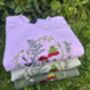 Whimsical Frogs And Toadstools Embroidered Sweatshirt, thumbnail 3 of 7