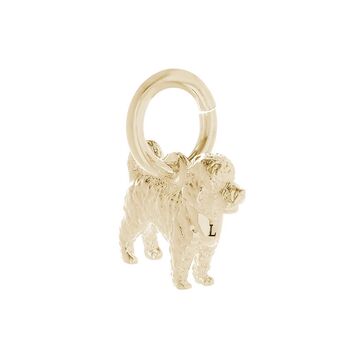 Cavapoo Solid 9ct Gold Dog Charm, 4 of 7