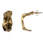 Mea 18 Carat Gold Vermeil Sculptural Hoop Earrings, thumbnail 2 of 6