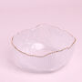 G Decor Calypso Clear Gold Rim Glass Bowls Serving Bowl, thumbnail 5 of 8