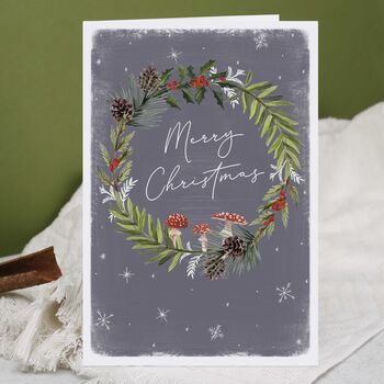 Wreath Christmas Card Bundle Or Single Card, 2 of 2