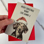 Santa Dachshund Dog Personalised Christmas Card, thumbnail 1 of 2