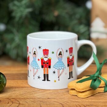 Childrens Small China Christmas Cup With Nutcracker And Ballerinas, 5 of 7