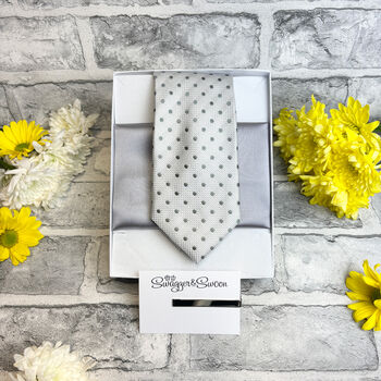 Grey Spot Tie Set, 4 of 6