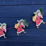 Victorian Paper Garland Father Christmas With His Sack, thumbnail 2 of 5
