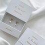 Bridesmaid Pearl Gold Knot Boxed Earrings, thumbnail 1 of 3