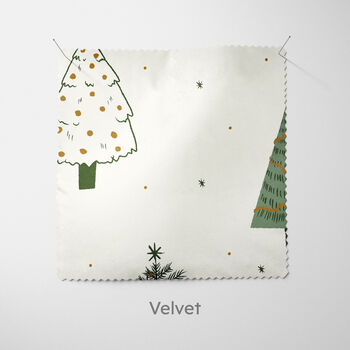 Christmas Trees Green And Gold Cushion, 4 of 4