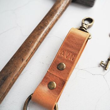 Initialled Leather Key Fob, 6 of 7