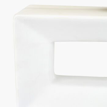 White Block Ceramic Rectangular Table Lamp, 8 of 10