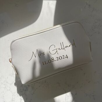 Personalised Mr Groom Wedding Toiletry Wash Bag, 4 of 6