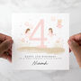 Personalised Fairy 4th Birthday Card, thumbnail 1 of 3