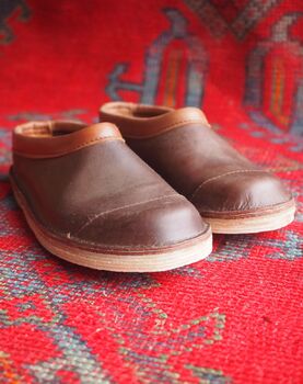 Handmade Leather Gardenning Clogs, 7 of 8
