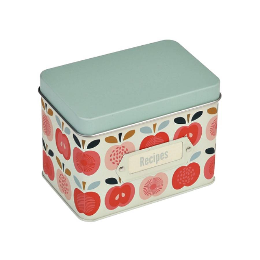 vintage apple tin recipe box by posh totty designs interiors ...