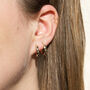 9ct Solid Gold Curved Creole Hoop Earrings, thumbnail 1 of 4