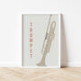 Trumpet Print | Instrument Music Poster, thumbnail 7 of 10