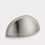 Modern Solid Brass Drawer Cup Handle, thumbnail 6 of 9