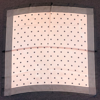 Baby Pink And Black Polka Dot Scarf, 4 of 4