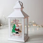 Personalised Santa Stop Here White Lantern, thumbnail 1 of 4