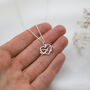 Sterling Silver Heart Infinity Necklace, Personalized Gift For Her, thumbnail 2 of 9