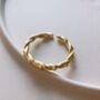14 K Gold Chain Link Ring Set, thumbnail 3 of 6