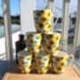 Set Of Six China Aspen Mugs In Sunflower Design, thumbnail 2 of 8