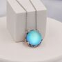 Blue Flash Moonstone Necklace In Sterling Silver, thumbnail 1 of 12