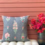 Les Indes Mahua Floral Recycled Cotton Cushion Cover, thumbnail 4 of 6