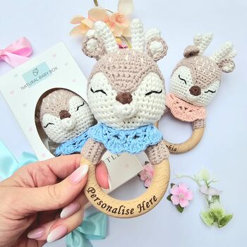 Personalised Soft And Sweet Handmade Baby Rattle, 3 of 11