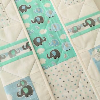 New Baby Blanket With Elephants, Baby Shower Gift, 10 of 12