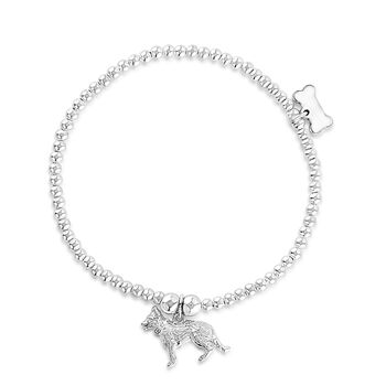 Personalised Sterling Silver Alsatian Bracelet, 2 of 10