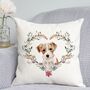 Floral Jack Russell Cushion, thumbnail 1 of 2