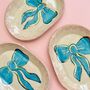 Ceramic Blue Bow With Gold Detail Trinket Dish, thumbnail 2 of 6