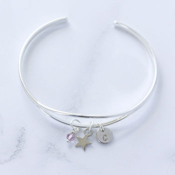 Personalised Silver Open Cuff Bangle, 6 of 10