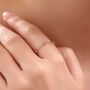 Sterling Silver Heart Link Chain Ring, thumbnail 4 of 10