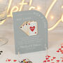 Arch Playing Cards Wedding Guest Book Alternative Sign, thumbnail 4 of 9