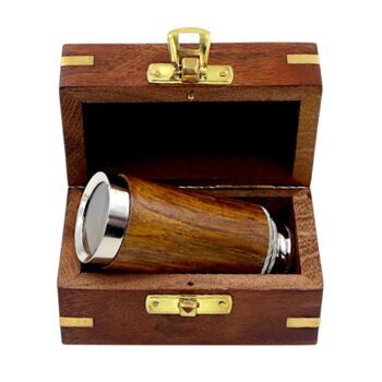 Six Inch The Westminster Chrome And Wood Telescope, 6 of 6