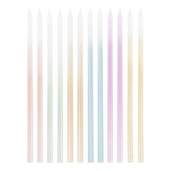 Tall Ombre Cake Candles Pack Of 12, 2 of 2