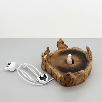 Molten Glass Terrarium Decorative Bowl On Wooden Base, 7 of 9