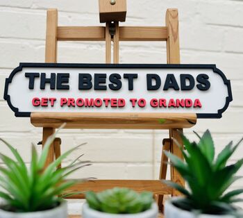 Personalised Grandad Gift Wooden Roadsign Dad Father's Day Gift, 2 of 9