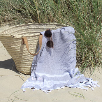 Personalised Natural Hammam Bath And Beach Towels, 2 of 8