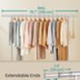 Heavy Duty Clothes Rack Extendable Rail, thumbnail 3 of 6