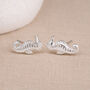 Sterling Silver Seahorse Stud Earrings – 13mm X 5mm, thumbnail 3 of 8