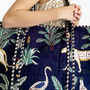 Jungle Print Large Quilted Cotton Tote Bag In Navy Blue, thumbnail 5 of 5