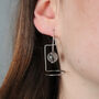Labyrinth Nº Two Architectural Earrings With Semi Precious Stone, thumbnail 1 of 8