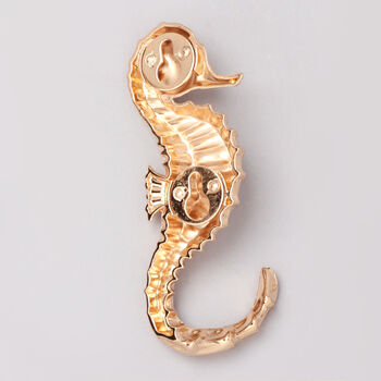 G Decor Set Of Two Gold Seahorse Wall Coat Hooks, 4 of 5