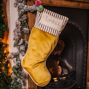 Personalised Velvet Christmas Stocking, 9 of 12